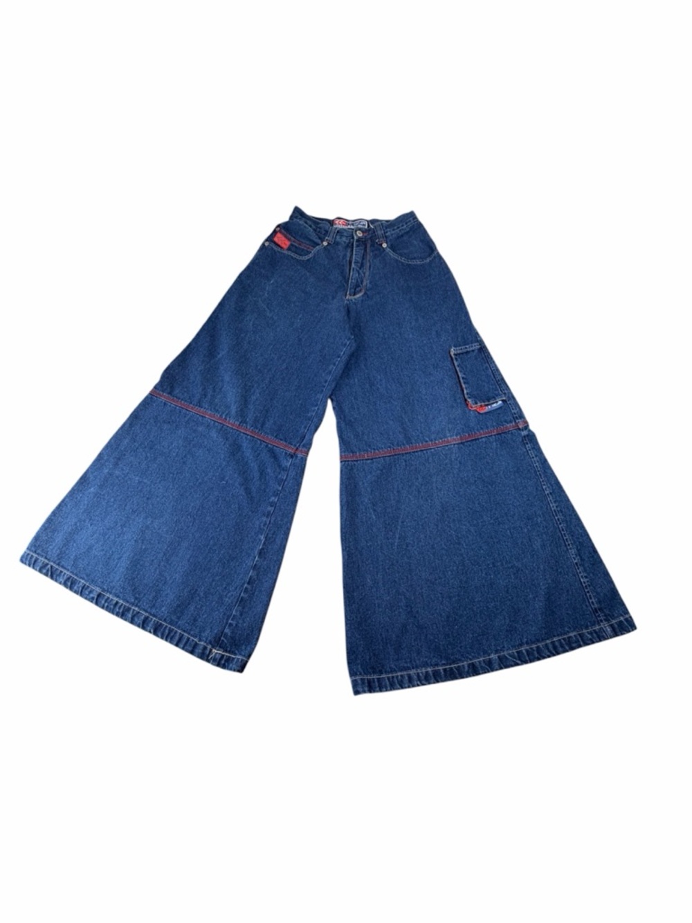 Vintage 90s Kikwear  Baggy WideLeg Denim Jeans Skater  Rave “JNCO style” Size 28